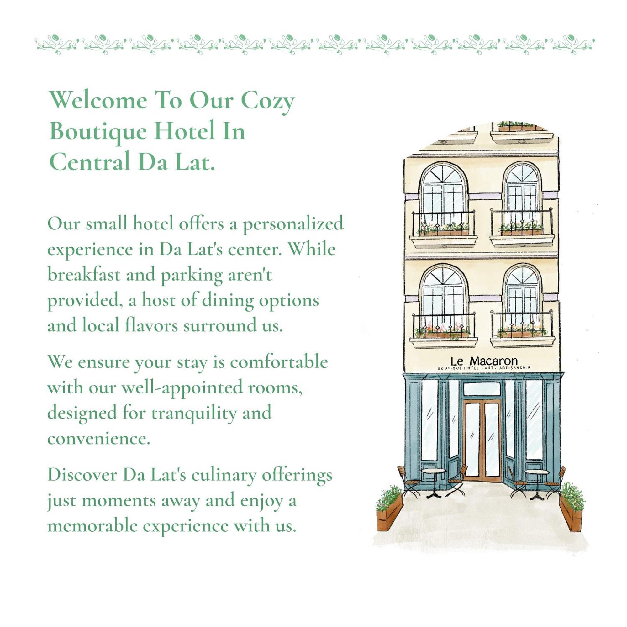 Le Macaron City Center - Boutique Hotel Dalat Eksteriør bilde